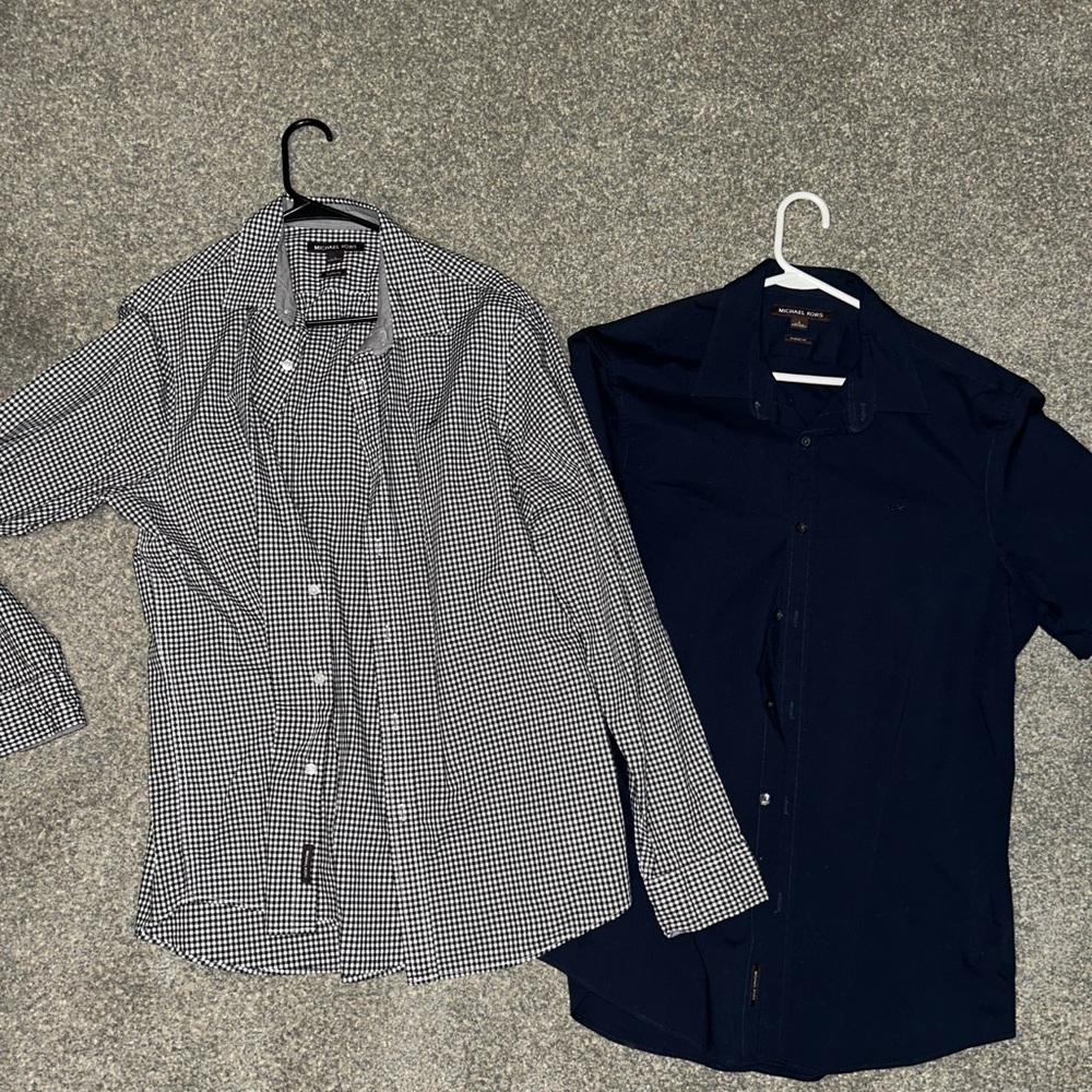 EUC Michael Kors Men’s button down BUNDLE with one long and one short sleeve
